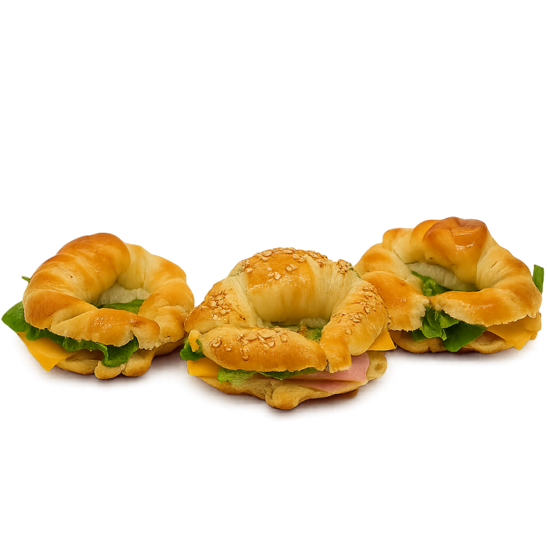 Cuernito con jamón y queso